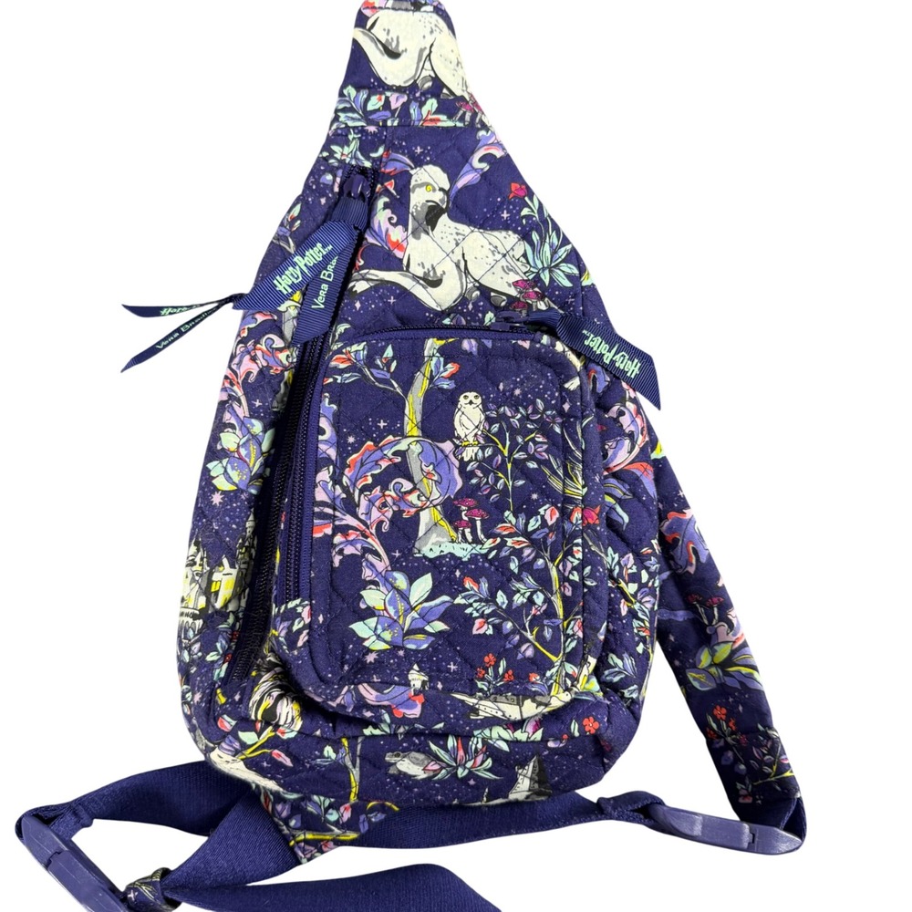 Vera Bradley Harry Potter Forbidden Forest Sling Backpack Purple Quilted Bag